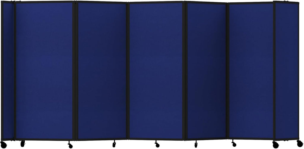Versare Room Divider 360 Portable Wall Partition | Folding Panels | Large Freestanding Divider | Locking Wheels | Temporary Room Separator