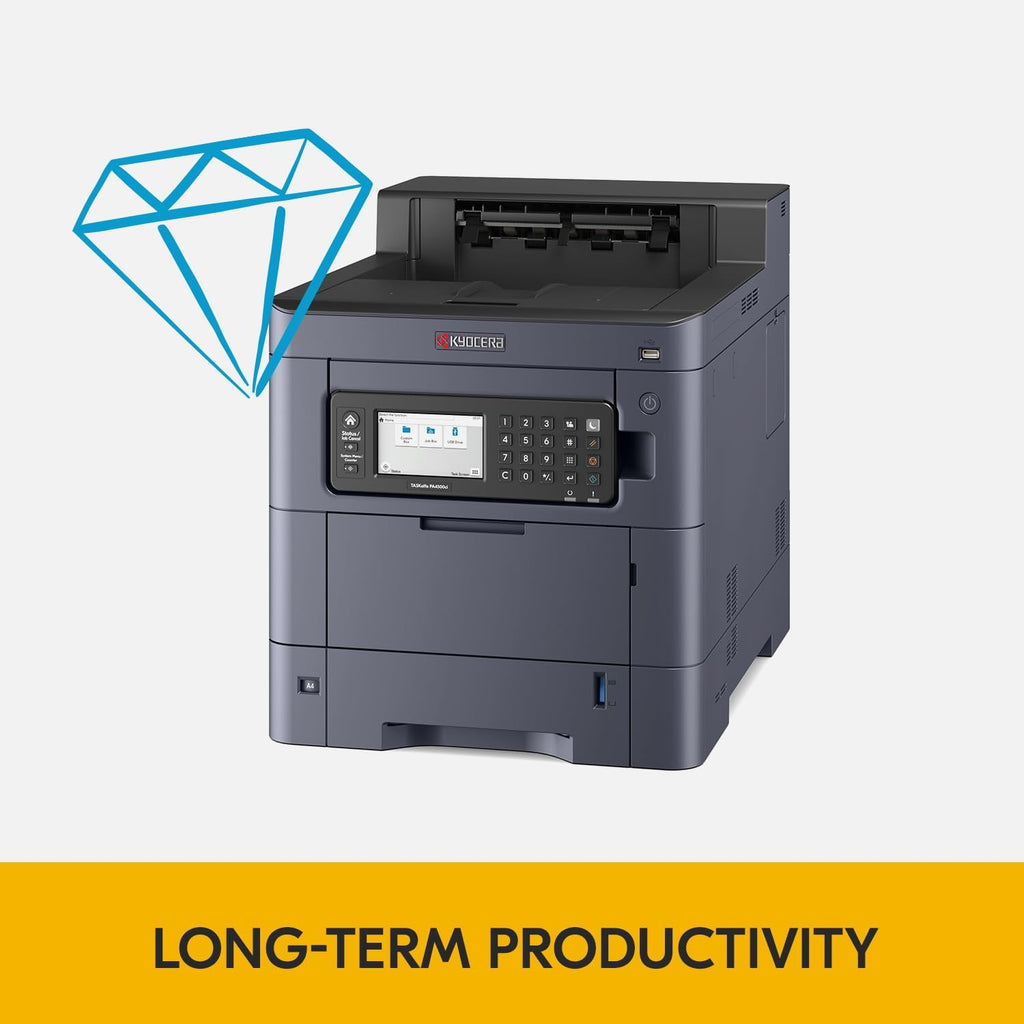 KYOCERA TASKalfa PA4500ci Color Laser Printer 47 ppm, 1200 dpi, Gigabit Ethernet & HyPAS Capable, 4.3 inch Touchscreen Panel, 650 Sheet Capacity