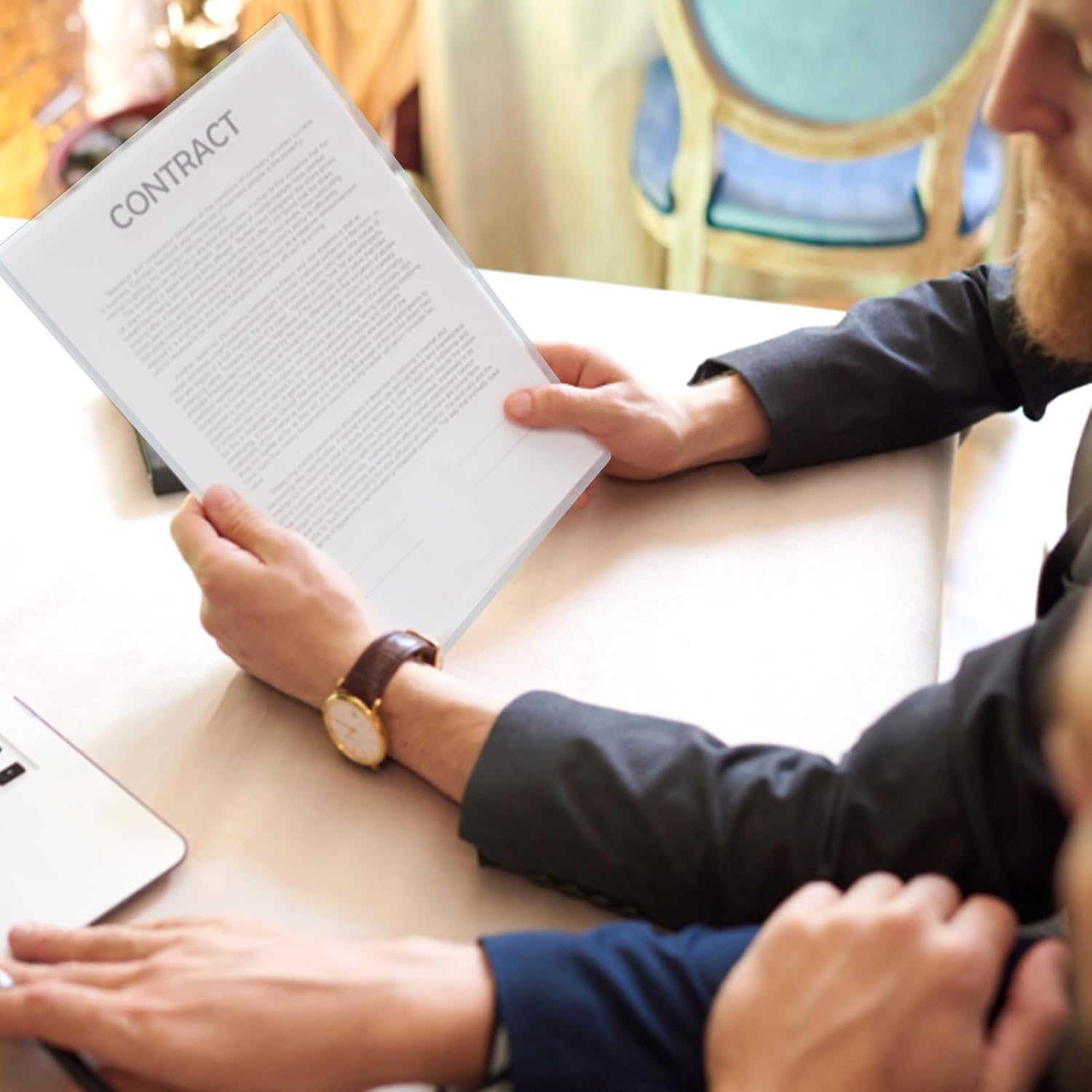 Rainmae 6 Pack 8.5" x 11" Rigid Print Protectors, Clear Waterproof Hard Plastic Page Sheet Protectors, Paper Sleeves Photo Plastic Sleeves Document Holder Birth Certificate Protector