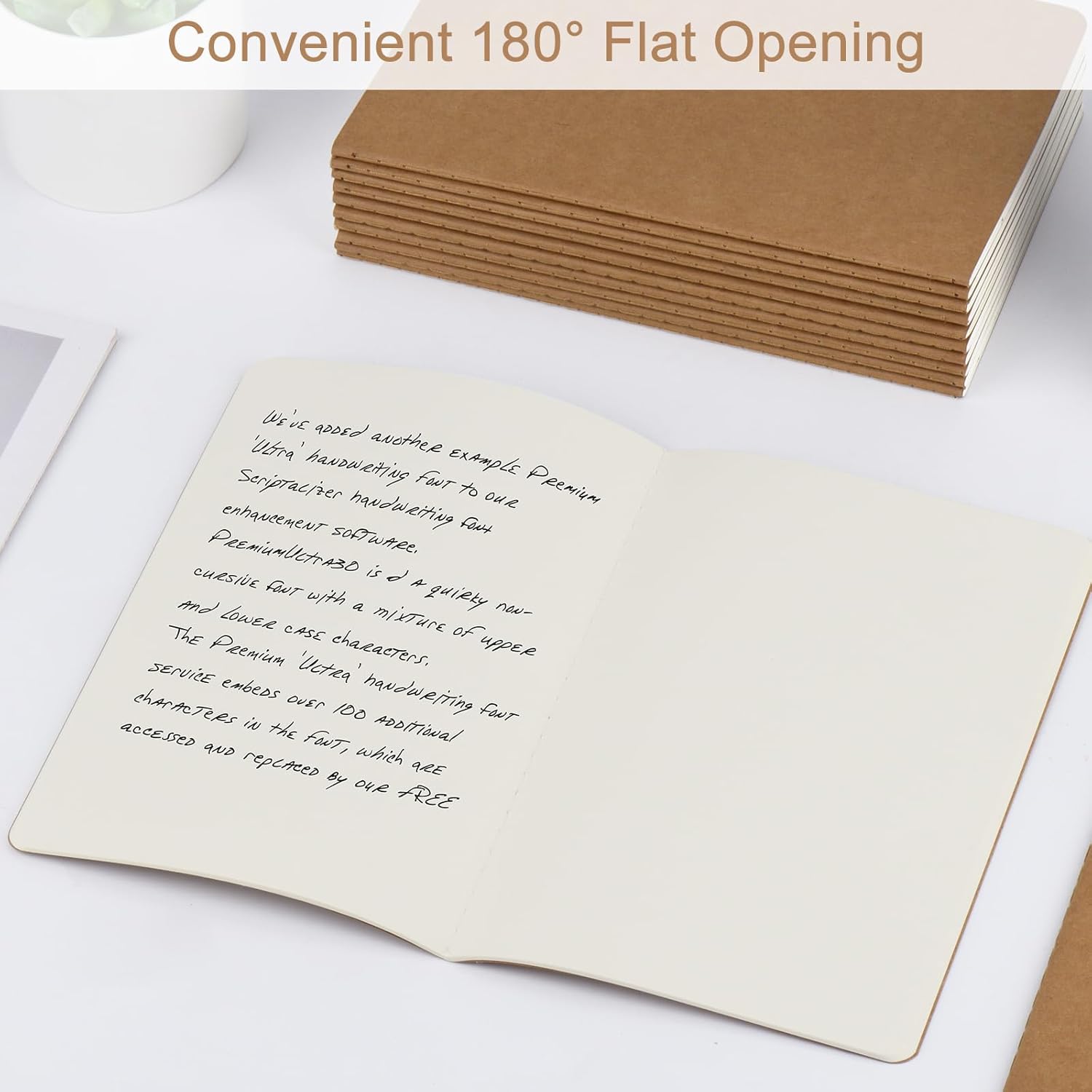 ZCZN 100 Pack A5 Kraft Notebooks Bulk, 8.15x5.5 Inches Blank Journaling Notebooks, Notebooks for Work, Composition Notebooks for School, Journal notebooks for kids, 60 Pages