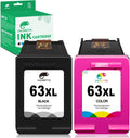 COLORETTO Remanufactured Printer Ink Cartridge Replacement for HP 63XL to use with Envy 4520 4516 Officejet 5255 5258 DeskJet 1112 3632 3639 1112 2130 3632 3633 3634 (1 Black+1 Color) Combo Pack