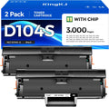 MLT-D104S Toner Cartridge Black 2-Pack High-Yield Replacement for Samsung MLT-D104S D104S 104S Compatible with Samsung ML-1660 ML-1665 ML-1675 ML-1860 ML-1865W SCX-3200 SCX-3205 SCX-3217 Laser Printer