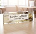 Desk Name Plate | Custom Office Decor Nameplate Sign | Personalized Gift | Gold Marble | Women Decor | ARTSWAVE