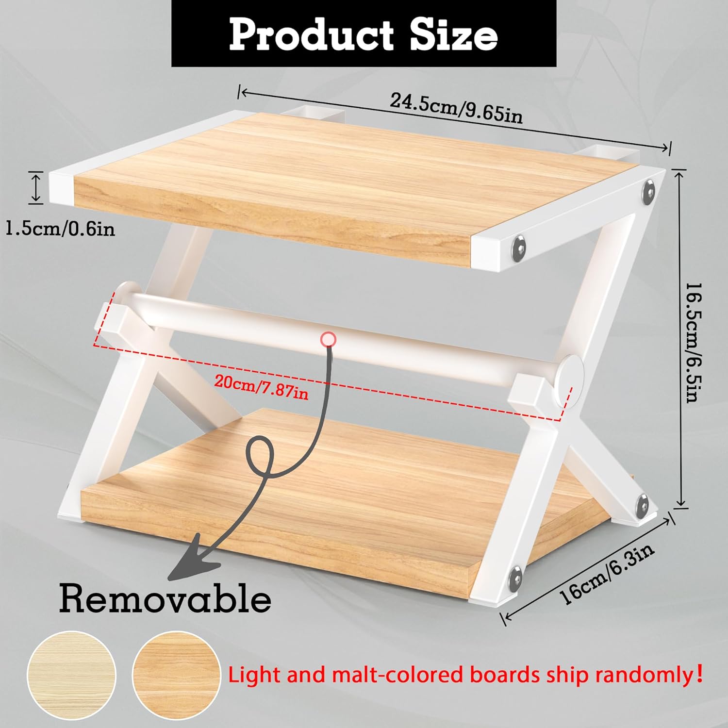 Alyoen Label Holder for Rolls and Fan-Fold Labels, Thermal Shipping Label Holder for Thermal Printer, Desktop Label Printer Accessory Supplies for Home, Office, Small Business (Beige + White)
