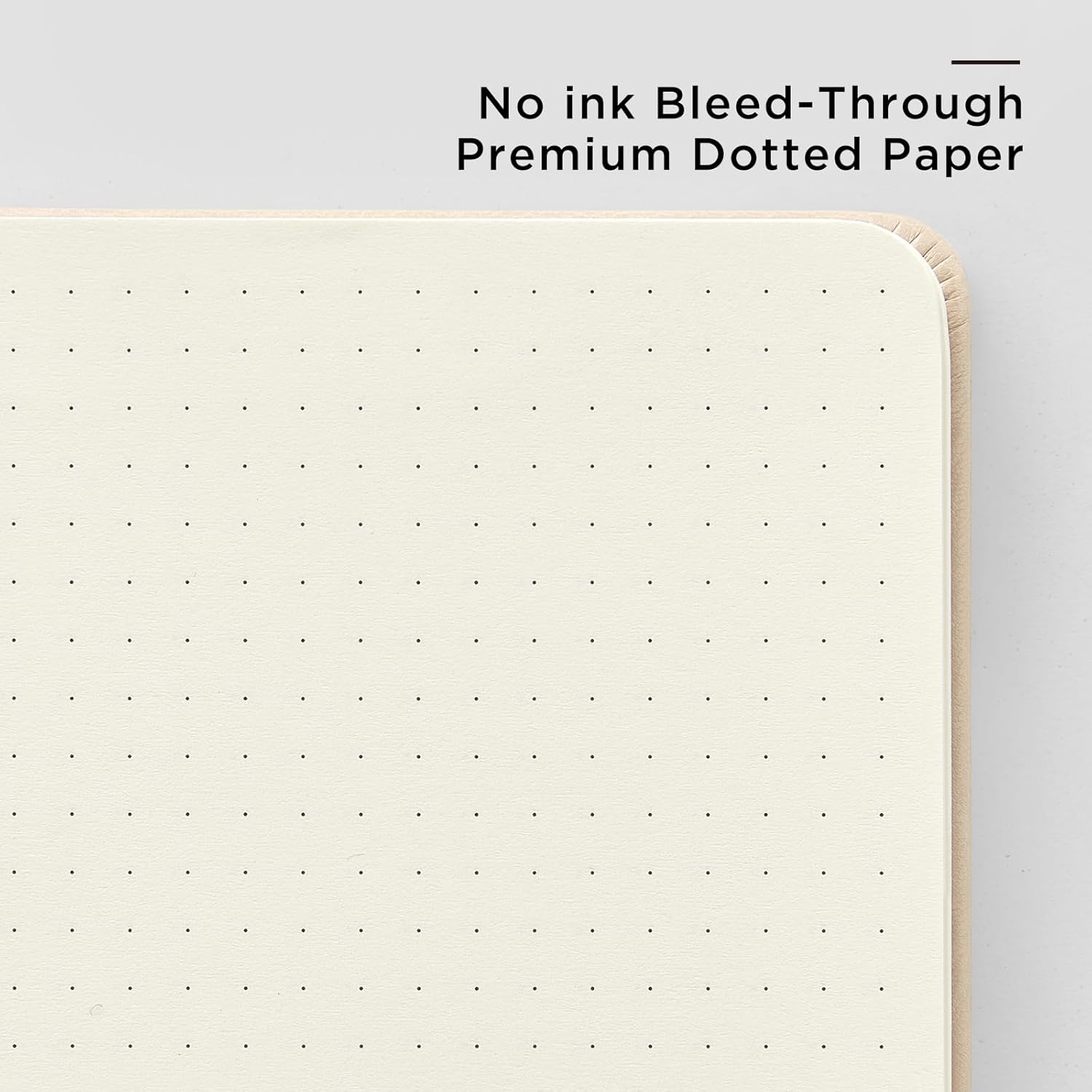 &And Per Se Dotted Journal Notebook, A5 Hardcover Leather Bullet Dotted Journal, 160 Pages 100 gsm Thick Dotted Paper，3 Stickers Included for Women Men, Work Office or School - 5.7'' x 8.3'' (Light