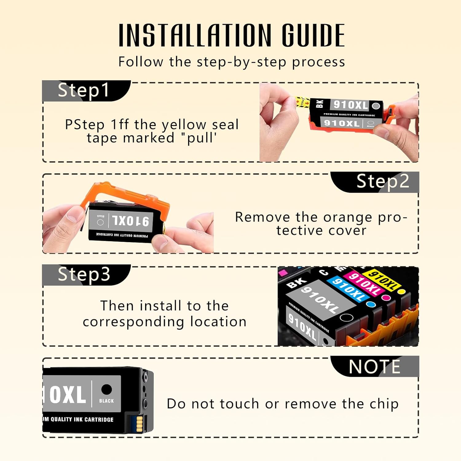 910 XL 910XL Black Ink Cartridges for HP Printers Replacement for HP 910 910XL HP910XL Ink Cartridge Combo Pack for HP 910 Ink for OfficeJet Pro 8020 8025 8028 8035 8030 OfficeJet 8010 8022 8015 8018