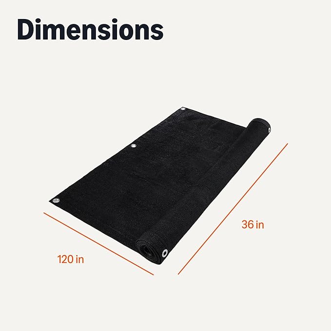 Amazon Basics Privacy Screen Fence, Black, 1-Pack