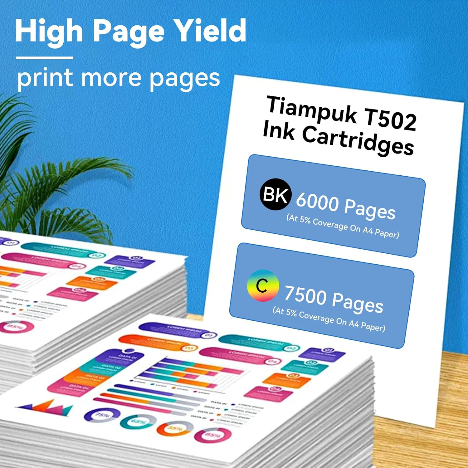 5 Pack T502 502 Ink Refill for Ecotank ET-4850 ET-4760 ET2750 ET-3760 ST-4000 ET-15000 ET-2850 ST-2000 ET-3710 ET-3850 ET-3750 ET-3830 ET4750 ET3700 ST3000 ET2700 ET2760 Printer