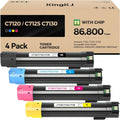 VersaLink C7120 C7125 C7130 High Capacity Toner Cartridge 4-Pack 006R01824 006R01825 006R01826 006R01827 Replacement Compatible for Xerox VersaLink C7120 C7125 C7130 Printer Black Cyan Magenta Yellow