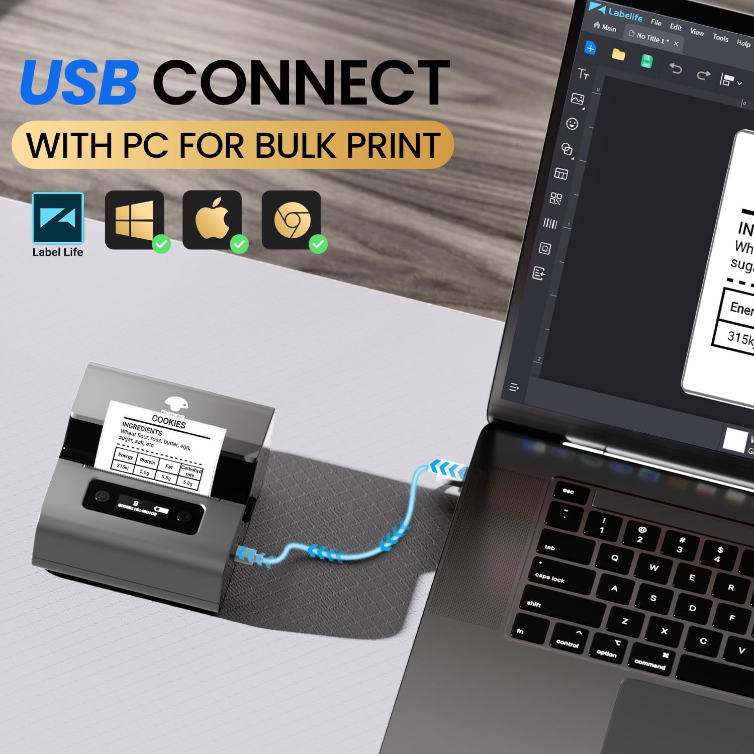 Phomemo Label Makers- Barcode Label Printer M221 3 Inch Label Maker Bluetooth Thermal Printer for Small Business/Home Use, for Barcode, Address, Logo, Stickers, Compatible with Phone & PC, Gray