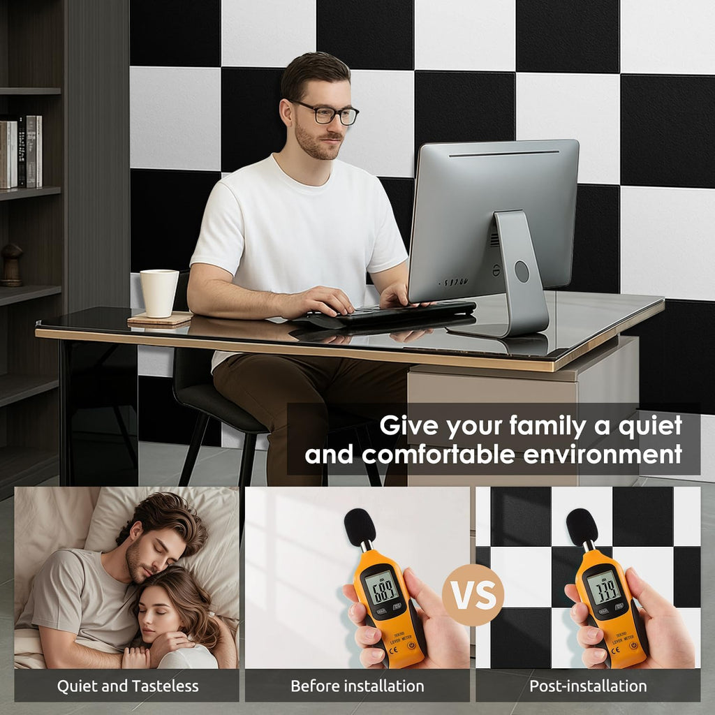 Cork Board for Wall,Felt Wall Tiles with Safe Removable Adhesive Tabs,Bulletin Board for Home Office Kitchen,Pin Board Notice Board for Photos Memos