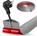 Floor Cord Cover Self Adhesive Cord Hider,20FT Cable Management, Extension Strip Protector for Wires, Prevent Cable Trips for Offices, Gyms, Exhibitions Cavity:0.39"(W) x 0.27"(H) Gray Wood