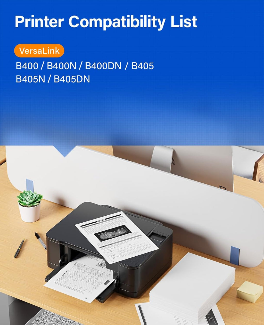 VersaLink B400 B405 106R03584 Black Toner Cartridge 2-Pack Replacement for Xerox 106R03580 106R03582 Toner Compatible with Xerox VersaLink B400 B400N B400DN B405 B405N B405DN Laser Printer Ink Copier