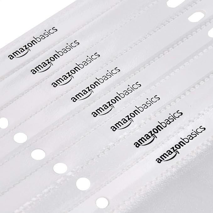 Amazon Basics Polypropylene (PP) Sheet Protector, Non-Glare, 200 Pack, Clear