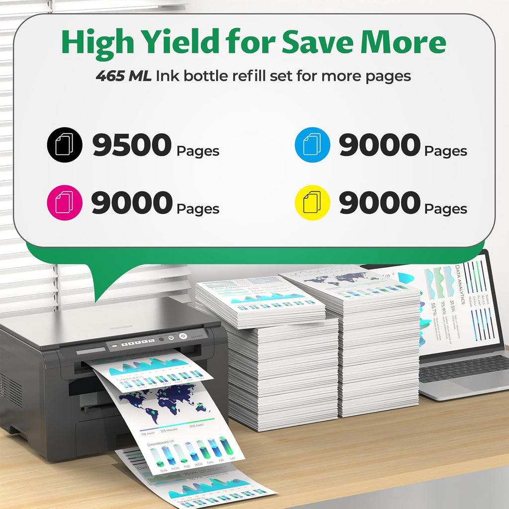 31 32XL Black Ink Bottle Set for Smart Tank 5101 7602 6001 Ink Refill, Compatible with HP 31 Ink 32XL Black Ink Bottle for Smart Tank 5101 5000 5102 7301 7001 5103 Plus 651 551 570 455 450 Printer