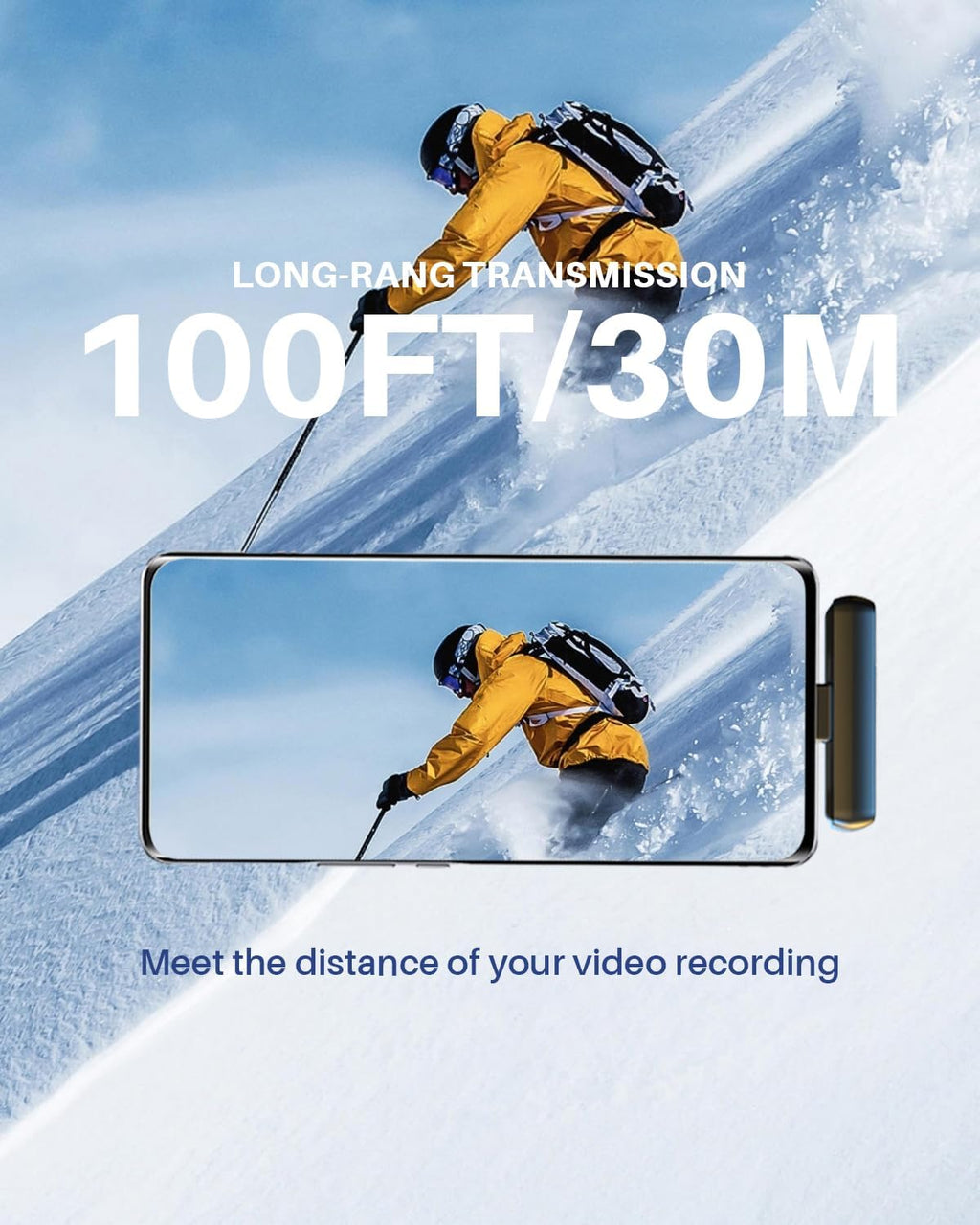 2Pack Wireless Lavalier Microphone for iPhone iPad Android with Charging Case, Mini Clip/Magnetic Microphones for Lightning/USB-C Video Recording, Vlogging, YouTube, Interviews, 100FT