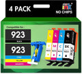 923 Ink Cartridges Combo Pack Without Chip Replacement for HP 923 Ink Cartridges for hp Printers Work for HP OfficeJet 8130e 8135e 8138e 8139e 8130 OfficeJet 8120 8122e 8123 Printer,4 Pack