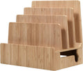 MobileVision Bamboo Charging Station & Multi Device Organizer Slim Version for Smartphones, Tablets, and Laptops