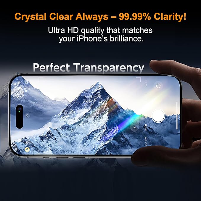OneFish Tempered Glass Screen Protector for iphone 11/Xr, 9H Hardness Glass Scratch Resistant,HD Clarity Tempered Glass Film with Installation Frame,Shatterproof Bubble Free, Easy Installation,2Pack.
