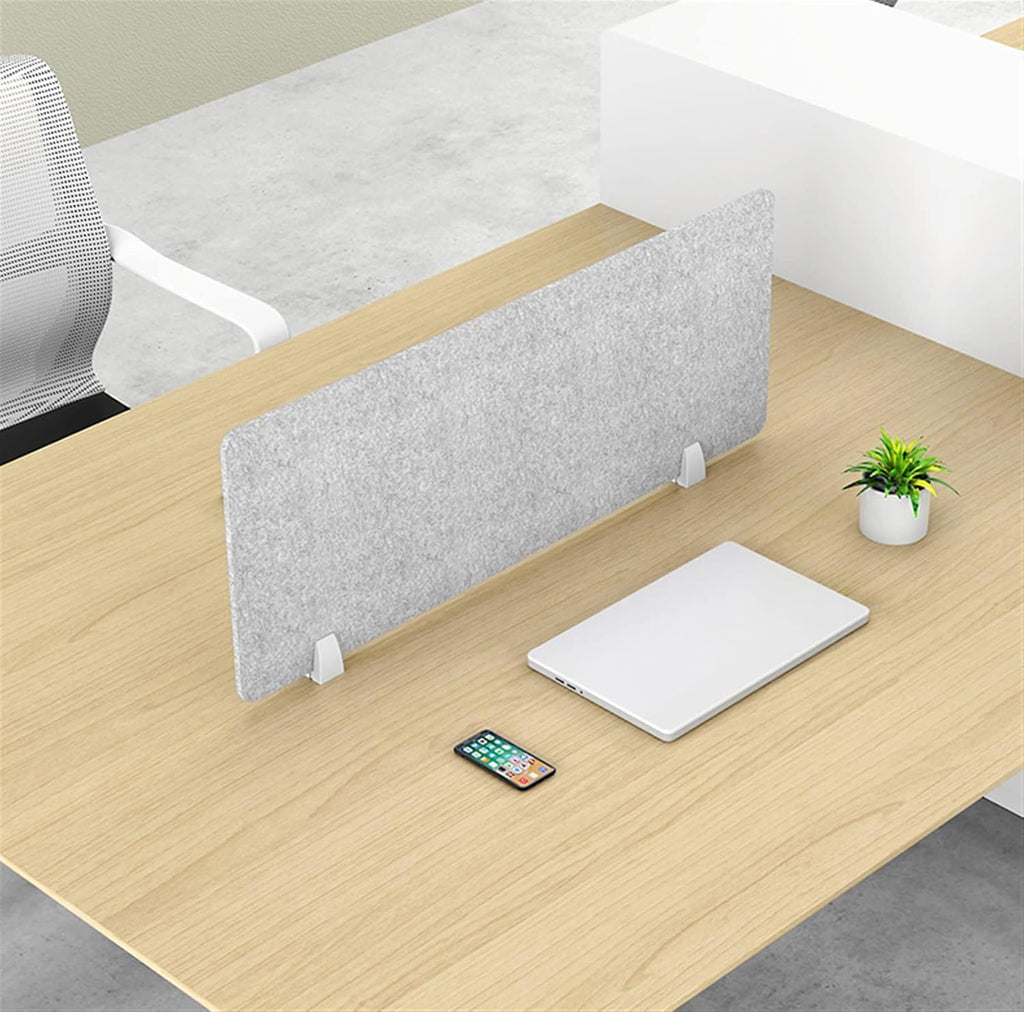 Icegrey Acoustic Desk Divider Privacy Panel Removable Sound Absorbing Desk Partition Board with 2 Clips for Student Call Centers Offices Braries Classrooms Library, Light Grey, 15.6x15.6