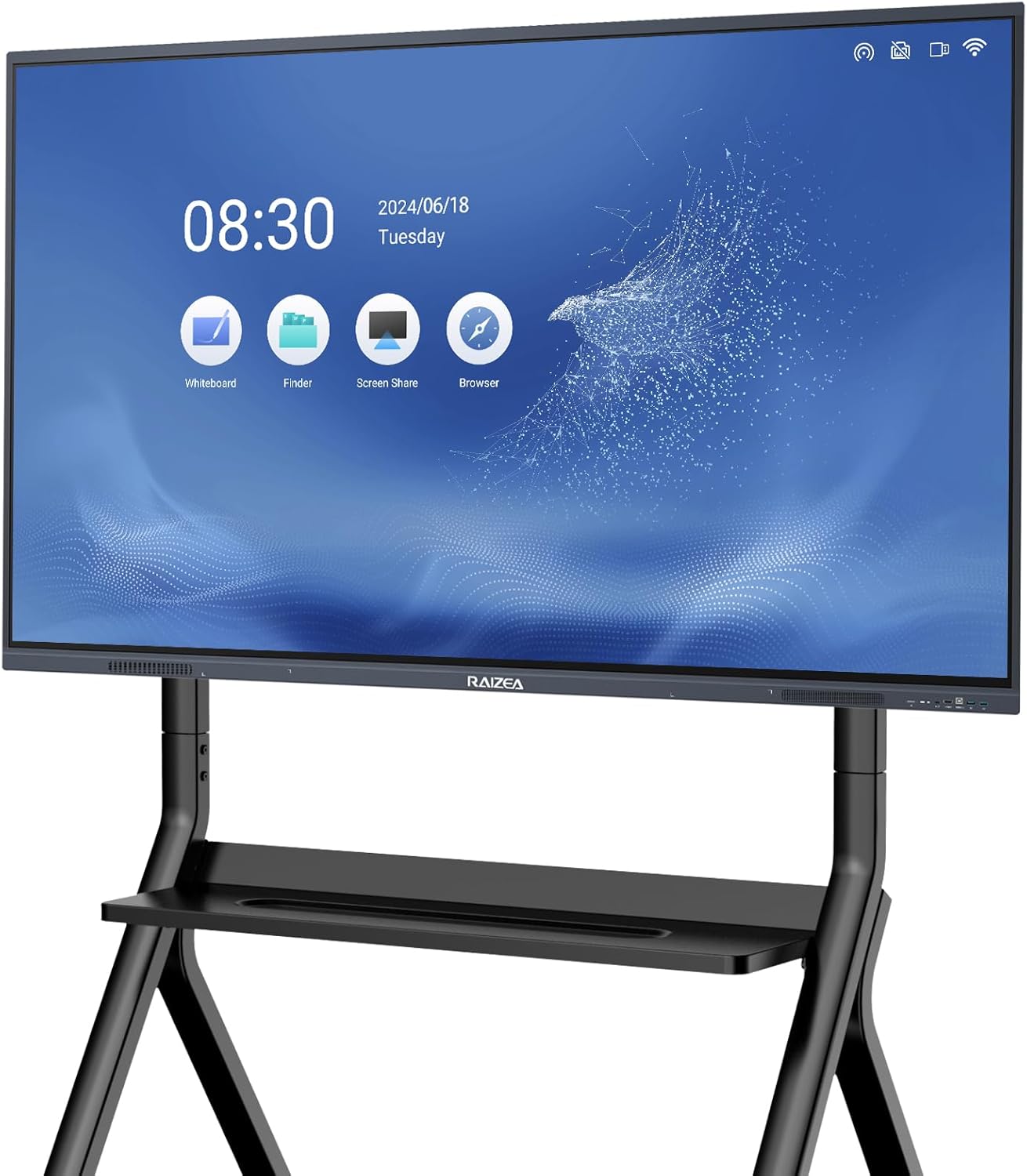 Smart Board 55 inch Interactive Whiteboard Display 4K UHD Touchscreen Digital Whiteboard Electronic White Board for Home Office Classroom Presentation, Writing, Coaching(Board & Wall Mount Included)