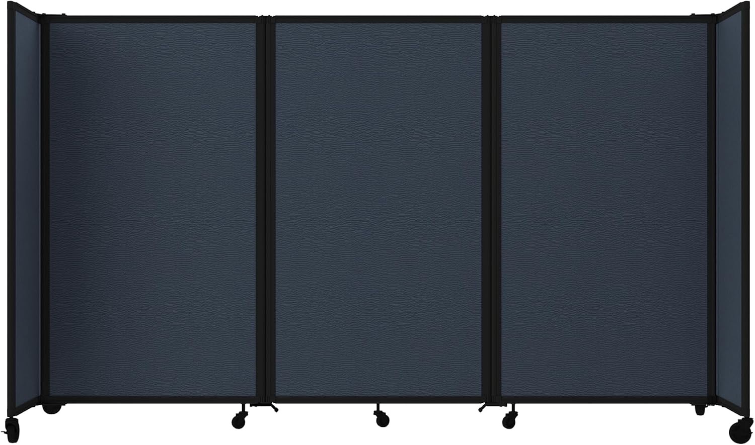 Versare Room Divider 360 Portable Wall Partition | Folding Panels | Large Freestanding Divider | Locking Wheels | Temporary Room Separator