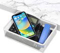 Under Desk Drawer Organizer - Clamp-On Above or Below Desk Mesh Drawer for Office Accessories, Storage Tray, and Desktop Organizer (White - Small)