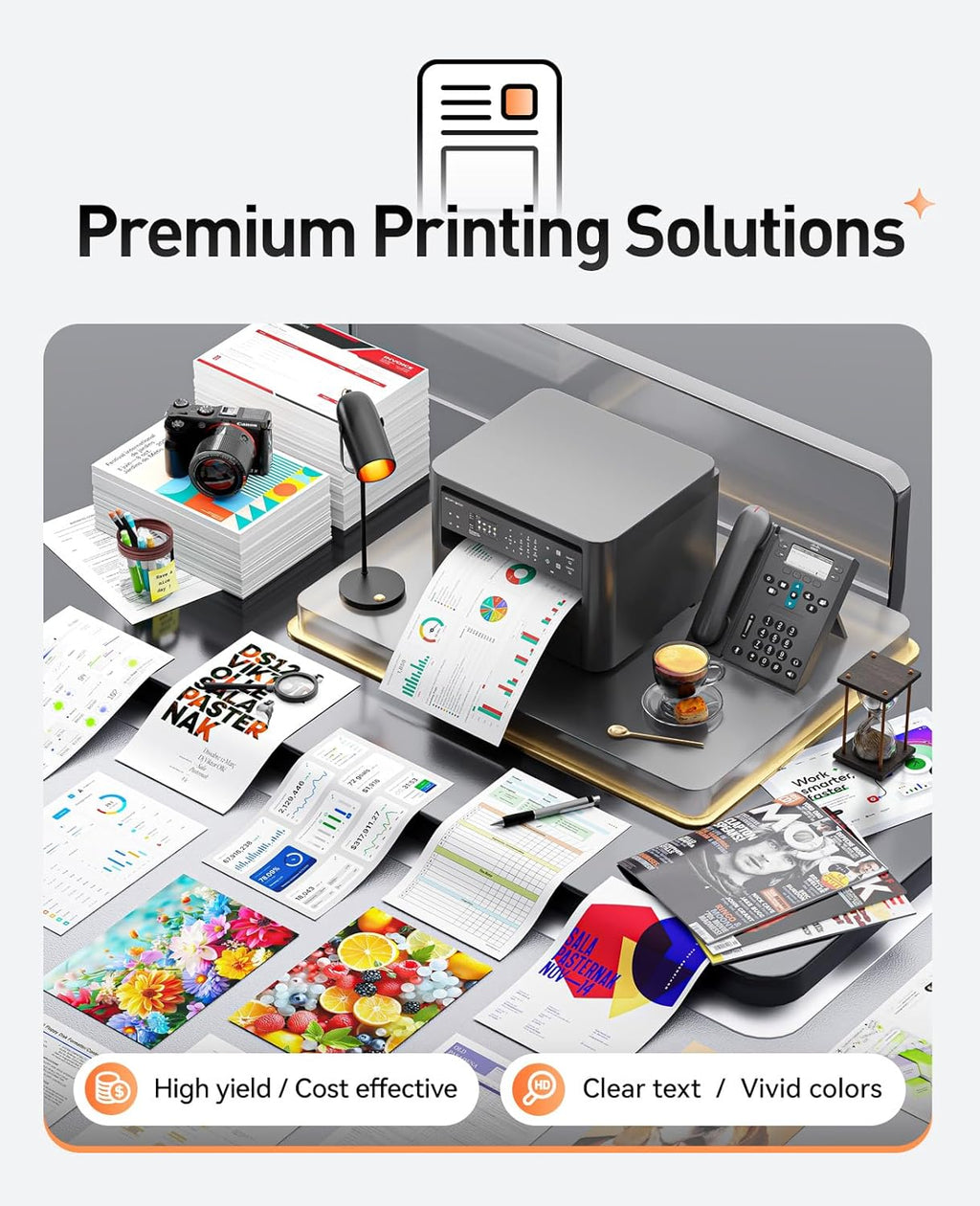 069H 069 Toner Cartridge Set 4-Pack MF753Cdw High Capacity Black Cyan Magenta Yellow Replacement for Canon 069H 069 Toner Compatible with Canon Color imageCLASS MF753Cdw MF751Cdw LBP674Cdw Printer Ink