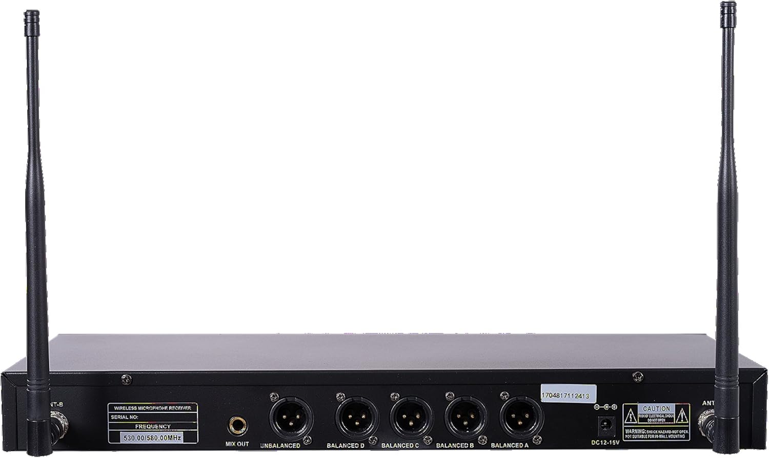 Sound Town 200-Channel Rack Mountable Professional Adjustable UHF Wireless Microphone System with Metal Receiver, 4 Lavalier Mics, 4 Bodypack Transmitters (NESO-U4LL)