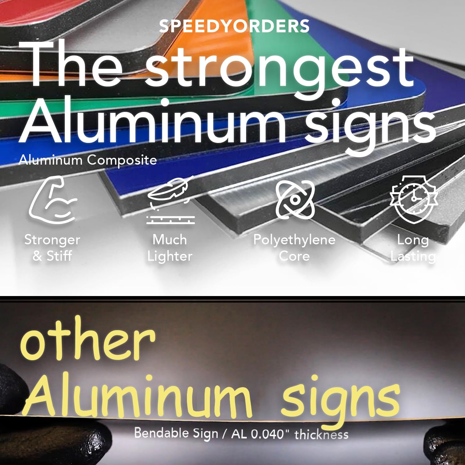 Custom Metal Signs, Personalized Aluminum, Customized Safety, Business Signs, Waterproof Outdoor, White Aluminum (Black & Yellow, 24x18 In)