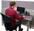 OBEX Acoustical Cubicle Privacy Screen Extender Desk Panel & Office Divider, Add Separation & Block Noise, 12" x 24", Slate