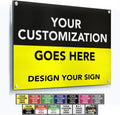 Custom Metal Signs, Personalized Aluminum, Customized Safety, Business Signs, Waterproof Outdoor, White Aluminum (Black & Yellow, 24x18 In)
