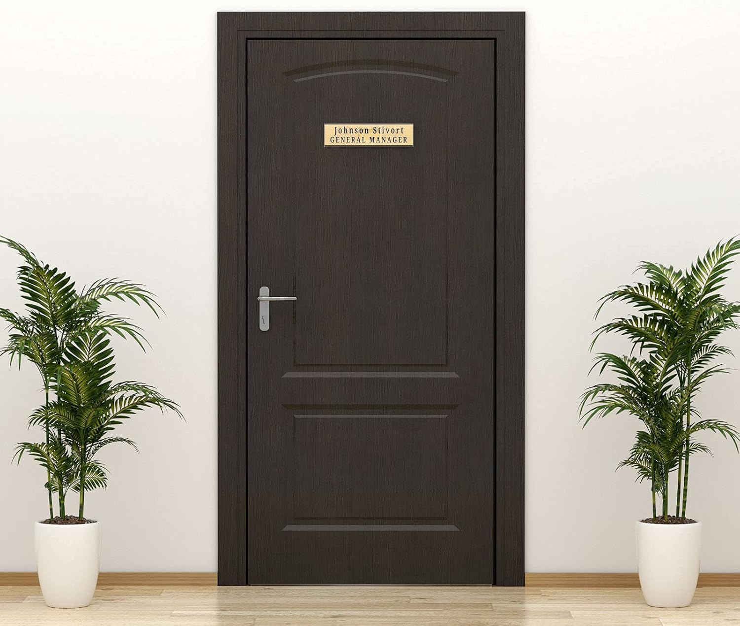 Acrylic 12 Pack Wall Name Plates Holder for Desks, AITEE 2x8 Clear Wall Mount Name Plate Display with 3M Tapes, Floating Door Name Plates Set for Office Home School Classroom Teacher