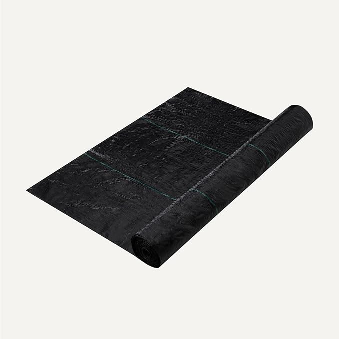 Amazon Basics Weed Barrier Fabric, Black, 1-Pack