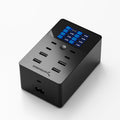 SABRENT 252W USB Charger – 8-Port Charging Station with USB-C 100W PD & USB-A Fast Charging, LCD Display, PPS, Compact Travel Design for Laptops, Phones, Tablets, Gaming Devices (AX-8PTC)
