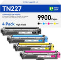 TN227 Toner Cartridge Set 4-Pack Black Color Replacement for Brother TN-227 TN223 Compatible with HL-L3270CDW HL-L3210CW MFC-L3770CDW HL-L3290CDW MFC-L3750CDW L3710CW HL-L3230CDW L3230CDN Printer Ink