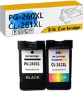 PG-260XL CL-261XL PG260 PG-260 CL261 CL-261 Ink Cartridges, Compatible for Canon TS6420a TS6420 TR7020a TR7020 TS5320 All in One Printers【High Print Volume with Chip Black*1+Color*1
