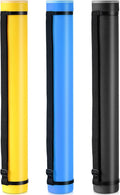 3 Pcs Extendable Poster Tubes Plastic Poster Document Storage Tube with Carrying Strap 24-40 Inch Expanding Blueprint Holder Telescoping Tube with Cap Waterproof Art Poster Tubes (Yellow, Blue, Black)