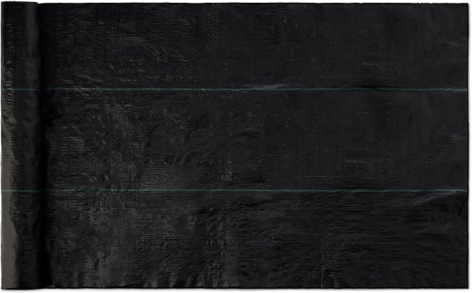 Amazon Basics Weed Barrier Fabric, Black, 1-Pack