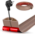Floor Cord Cover Self Adhesive Cord Hider,10FT Cable Management, Extension Strip Protector for Wires, Prevent Cable Trips for Offices, Gyms, Exhibitions Cavity:0.3"(W) x 0.28"(H) Wood Walnut