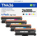TN436 Toner Cartridge 4-Pack Replacement Compatible for Brother TN-436 TN433 TN431 MFC-L8900CDW MFC-L8690CDW HL-L8360CDW HL-L8260CDW MFC-L8610CDW MFC-L8905CDW MFC-L9570CDW HL-L8360CDWT Printer Set Ink