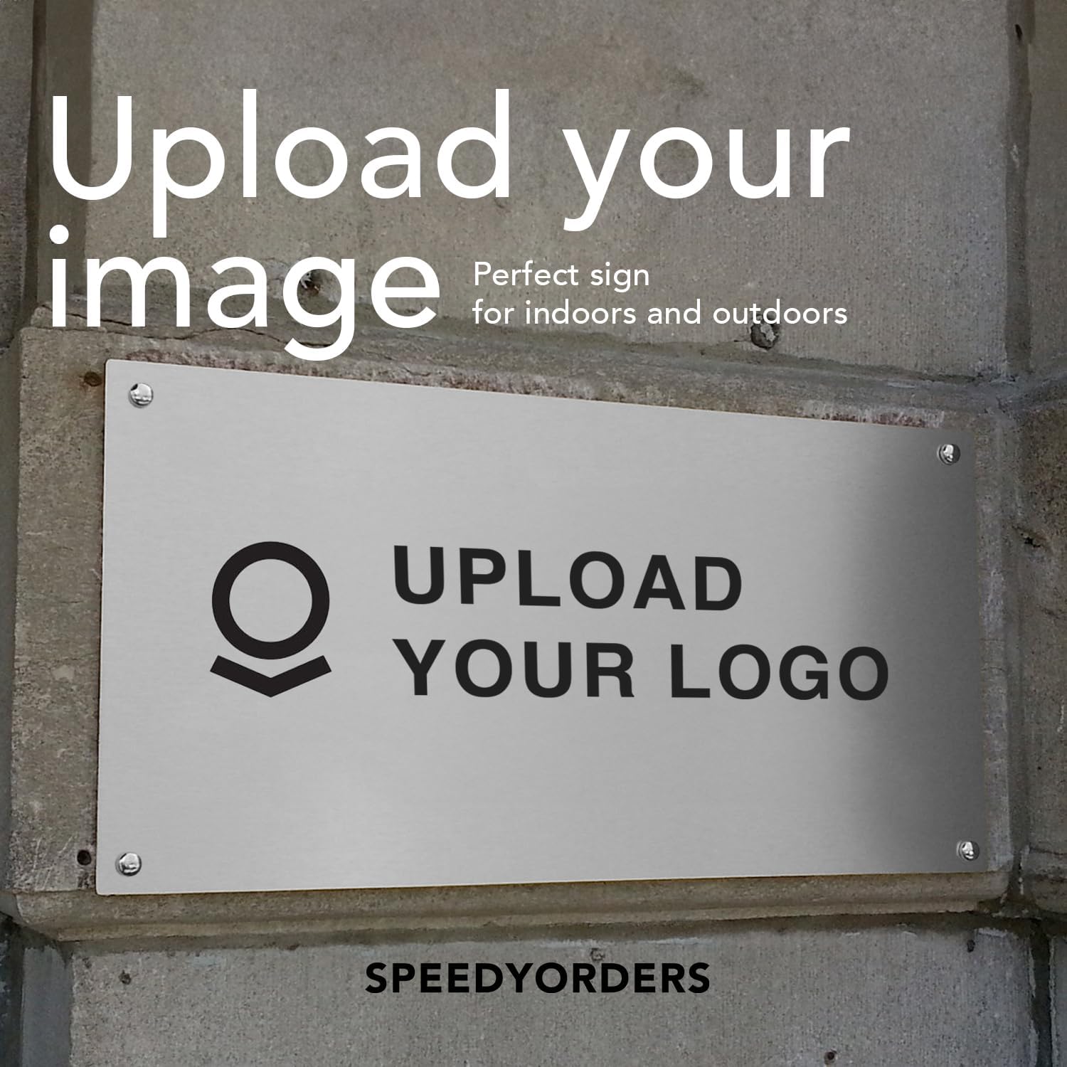 Custom Metal Signs, Personalized Aluminum, Customized Safety, Business Signs, Waterproof Outdoor, White Aluminum (Logo, 30x24 In)