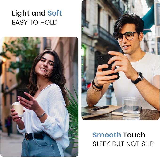 FireNova Designed for iPhone 15 Case, Silicone Upgraded [Camera Protection] Phone Case with [2 Screen Protectors], Soft Anti-Scratch Microfiber Lining Inside, 6.1 inch, Black