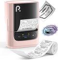 POLONO PM220S Label Maker Machine with Tape, 2 Inch Bluetooth Thermal Label Printer, Portable Sticker Printer for School, Office, Home, Business, Label Maker with 2'' x1.18'' Labels, Pink