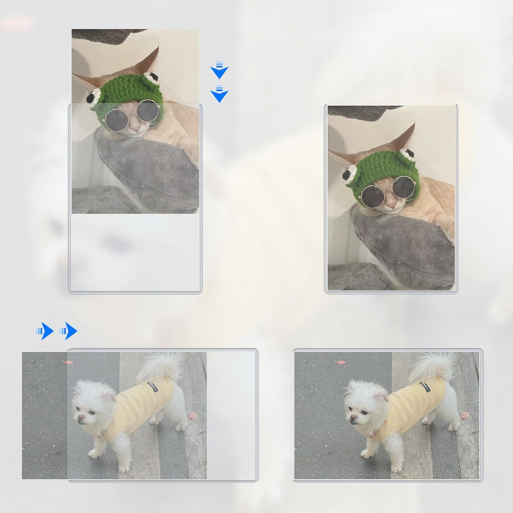 4" x 6" Photo Postcard Protectors, Rigid Hard Print Protectors, Clear Waterproof Protectors, Paper Sleeves Photo Plastic Sleeves Document Holder, Memories and Collectibles Storage (40 Pack)