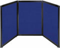Versare Folding Tabletop Display | 3-Panel Partition | Lightweight Portable Workspace Divider | Royal Blue 78" x 36"