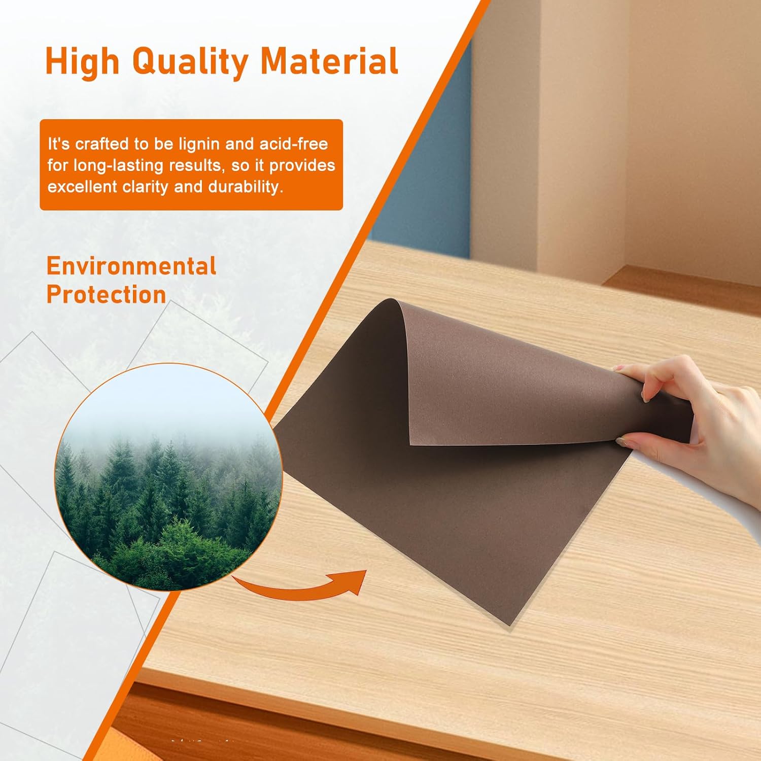 100 Sheets Coffee Color Cardstock 8.5 x 11 Craft Paper, 75lb Heavyweight Dark Brown Paper Card Stock for DIY Cards Making, Wedding Invitations, School Crafting, Memus, Greeting Cards