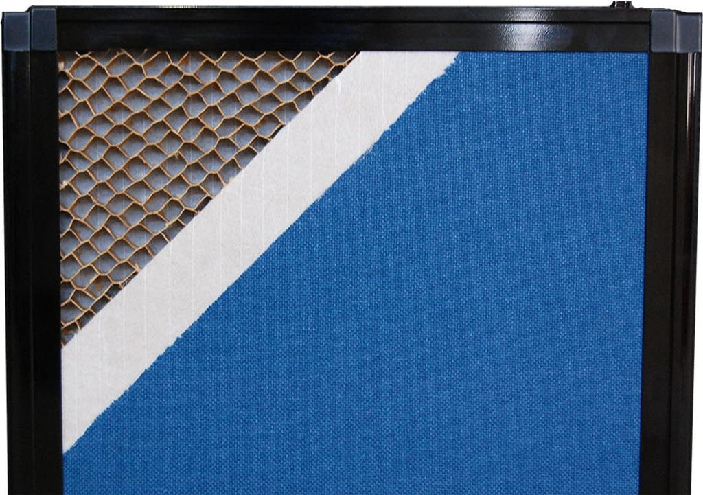 Versare Folding Tabletop Display | 3-Panel Partition | Lightweight Portable Workspace Divider | Royal Blue 99" x 36"