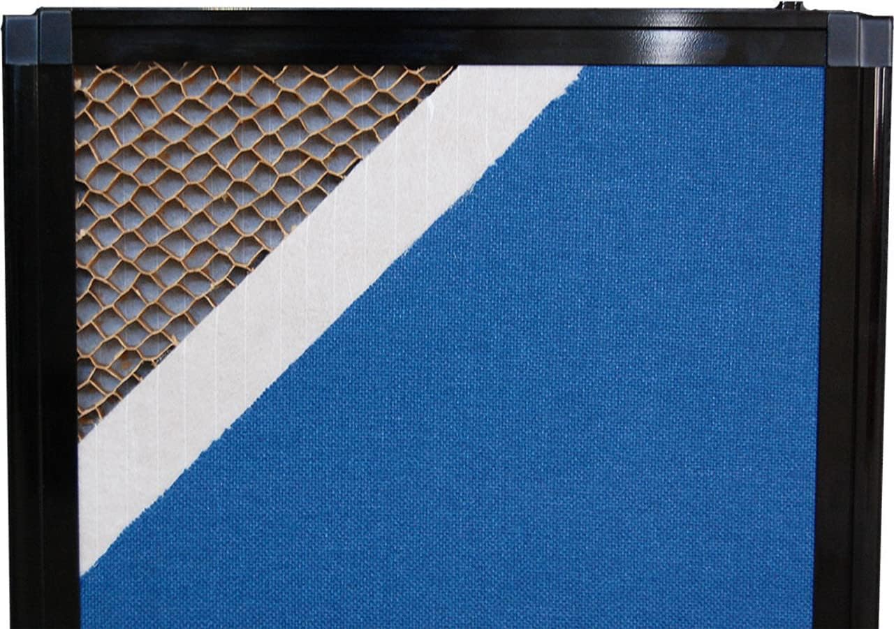 Versare Folding Tabletop Display | 3-Panel Partition | Lightweight Portable Workspace Divider | Ocean 99" x 24"