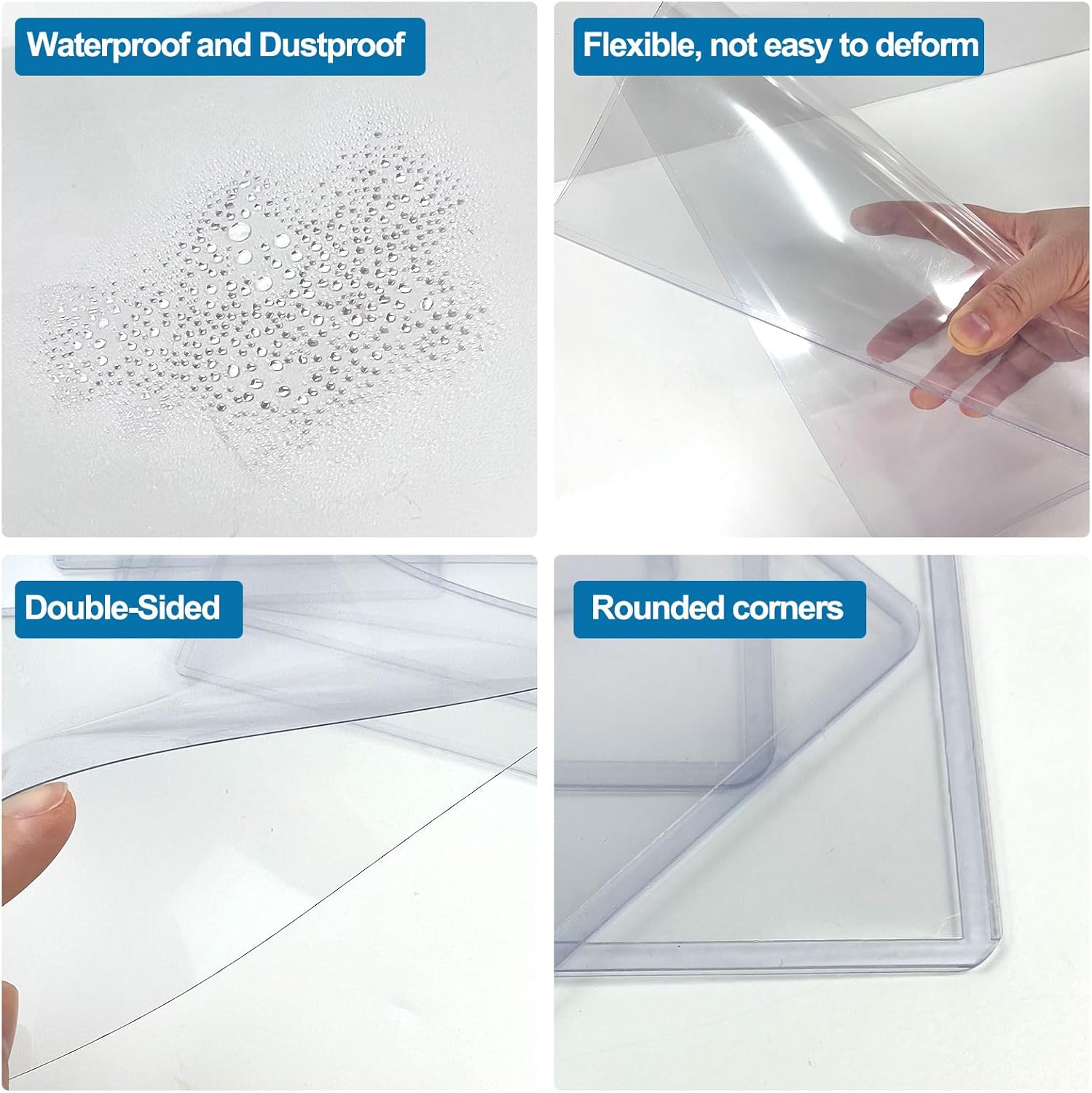 8.5" x 11" Hard Plastic Sheet Protectors, Menu Rigid Print Protectors, Clear Certificate Waterproof Protectors, Paper Sleeves Photo Plastic Sleeves Document Holder, Birth Certificate Protector(20Pack)